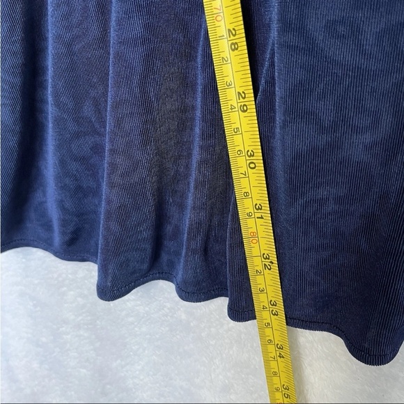 Free People Blue Boho Lady Jane Lace Trim Keyhole Skater XS Mini Dress EUC - Picture 8 of 12